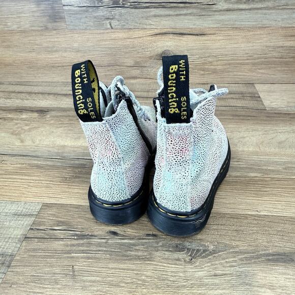 Dr. Martens 1460 Size 7 Pascal T Kids Rainbow Glitter Boots - Picture 3 of 5